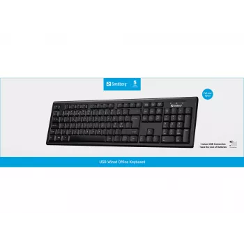 Sandberg USB Wired Office klaviatuur Nord