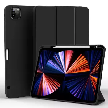 eSTUFF ES68201400-BULK tahvelarvuti ümbris 32,8 cm (12,9 tolli) Folio Must, Läbipaistev