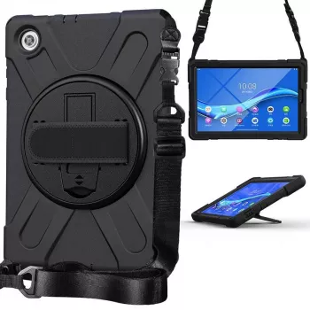 eSTUFF AUSTIN Defender ümbris Lenovo TAB M10 HD 2nd Gen (TB-X306X) jaoks – must