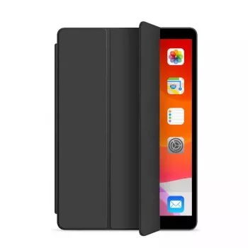eSTUFF DENVER Folio Case for iPad 9.7 2018/2017- Must PU nahk/Läbipaistev
