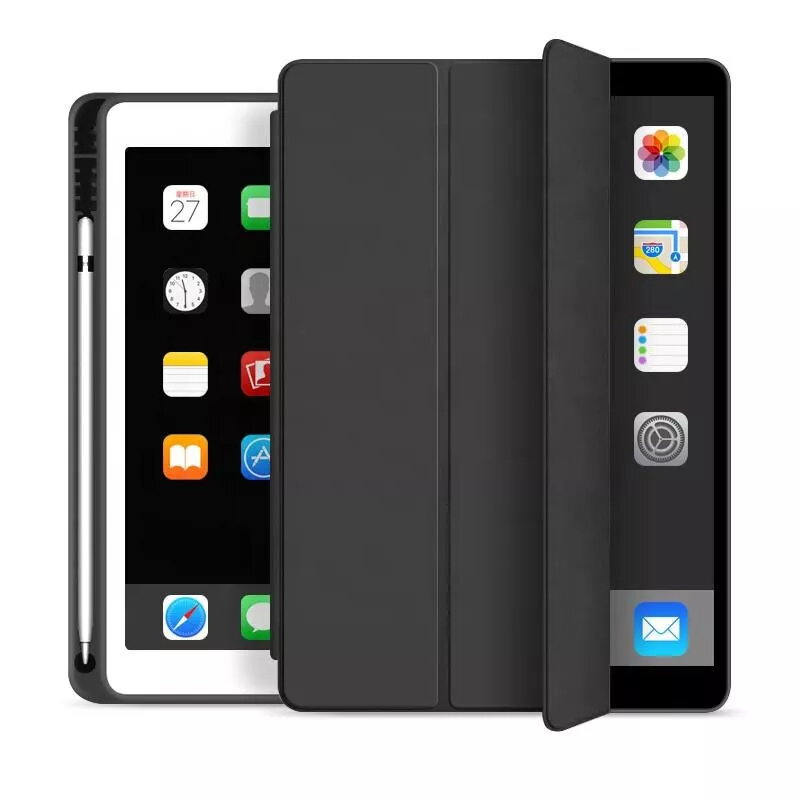 eSTUFF SEATTLE Pencil Case iPad 9.7 2018/2017 - must PU-nahk