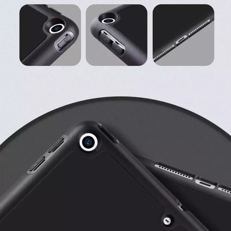 eSTUFF SEATTLE pliiatsiümbrisega ümbris iPad 9.7 2018/2017 jaoks - roosa PU nahk