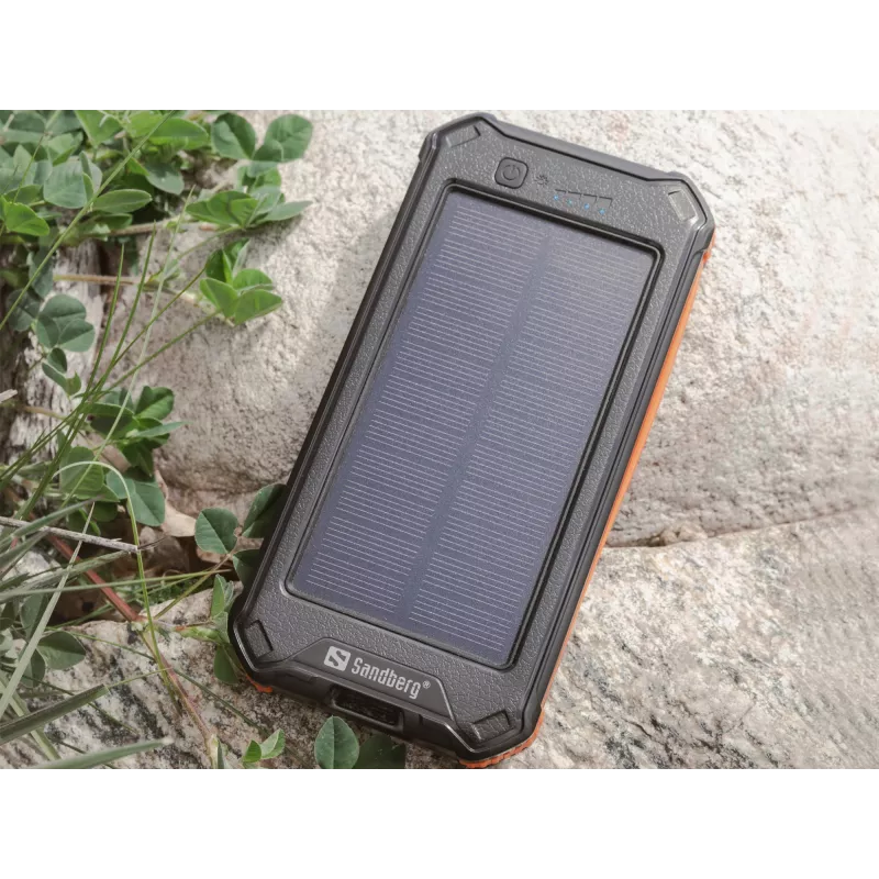 Akupank Sandberg 3in1 Solar Powerbank 10000 10000 mAh 2A Must