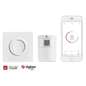 Juhtmeta termostaat Danfoss Ally Valge