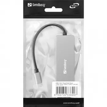 Sandberg USB-C 5in1 Travel Dock Saver Juhtmega USB 3.2 Gen 1 100W
