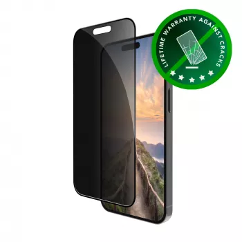 d bramante Eco-shield Privacy karastatud klaasist ekraanikaitse nutitelefonidele iPhone 16 Plus ja iPhone 15 Plus, 6,7-tolline