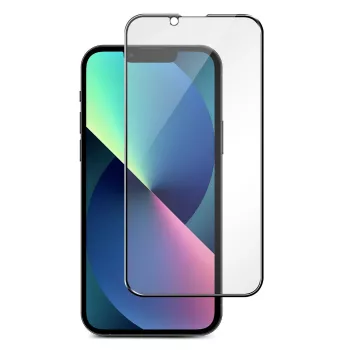 Karastatud klaasist ekraanikaitse eSTUFF Titan Shield Apple iPhone 13 / 13 Pro / 14 jaoks — täielik katvus, must raam