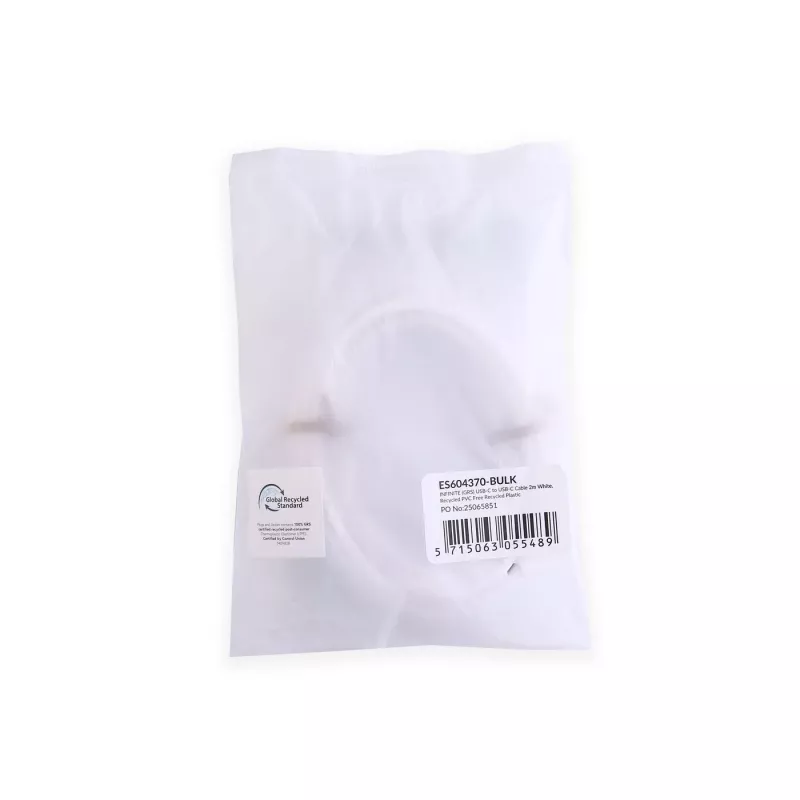 eSTUFF ES604370-BULK USB-kaabel USB 2.0 1 m USB C valge