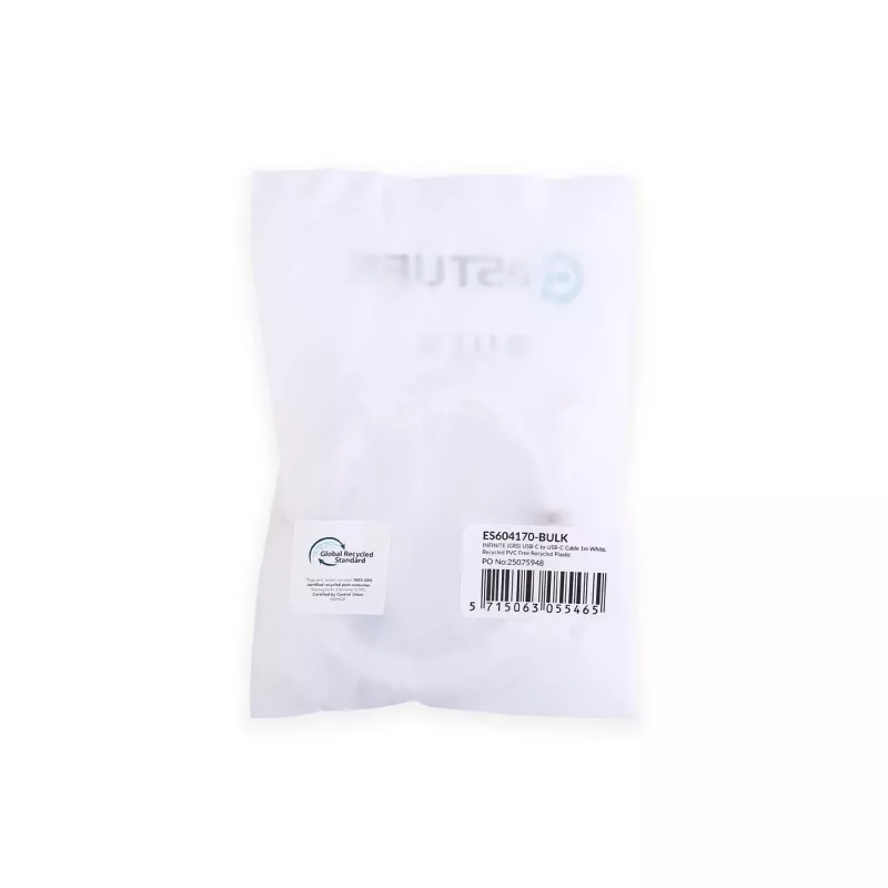 eSTUFF ES604170-BULK USB-kaabel USB 2.0 1 m USB C Valge