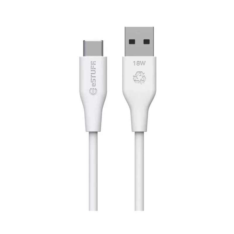 eSTUFF ES605170-BULK USB-kaabel USB 2.0 1 m USB-C USB-A Valge