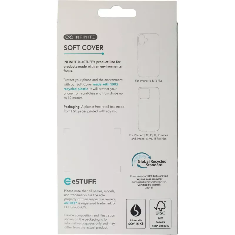 eSTUFF ES67101054 mobiiltelefoni ümbris 15.5 cm (6.1 tolli) Kate Must