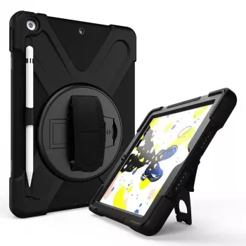eSTUFF CHICAGO Full Body Defender ümbris iPad 10.2-le, must
