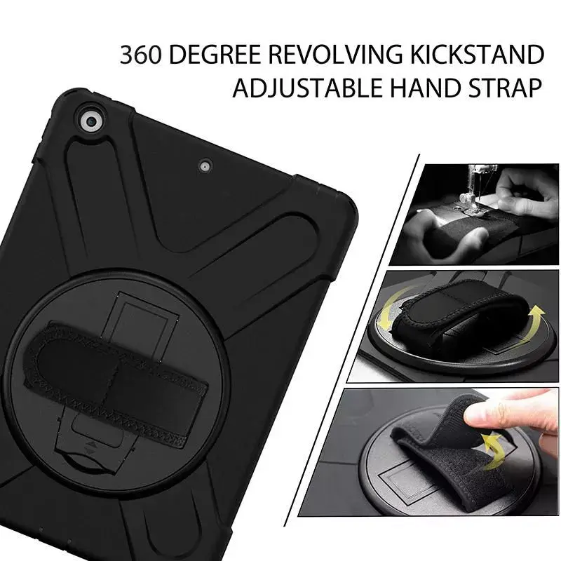 eSTUFF CHICAGO Full Body Defender ümbris iPad 10.2-le, must