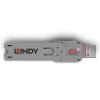 Pordiblokeerimisvõti Lindy USB Type A pordiblokeerimisvõti roosa