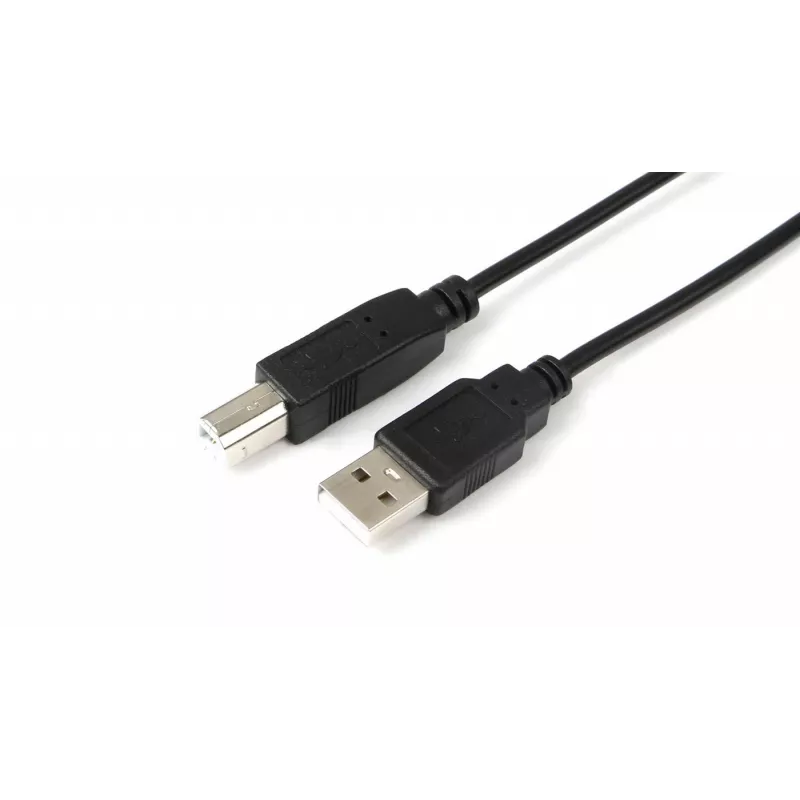 Microconnect USBAB03B USB-kaabel USB 2.0 0,3 m USB A USB B Must