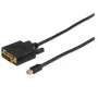 Microconnect MDPDVI1B videokaabli adapter 1 m Mini DisplayPort DVI-D Must