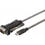 Microconnect USB3.1CRS232 jadakaabel Must 1 m USB C DB9