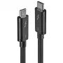 Lindy 0,5 m Thunderbolt 3 kaabel, passiivne, 0,5 m, USB C, USB C, USB 3.2 Gen 1 (3.1 Gen 1), isane/isane, must