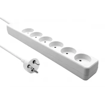 Microconnect MC-GRU0605DKW toitepikendus 5 m 6 vahelduvvoolupistikupesa Siseruumides Valge