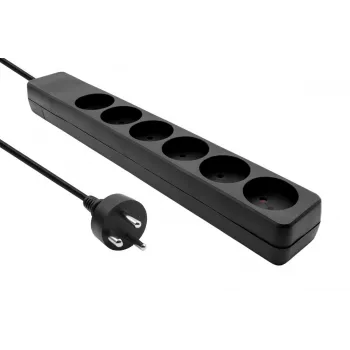 Microconnect MC-GRU0605DKB pikendusjuhe 5 m 6 vahelduvvoolu pistikupesa Siseruumides Must