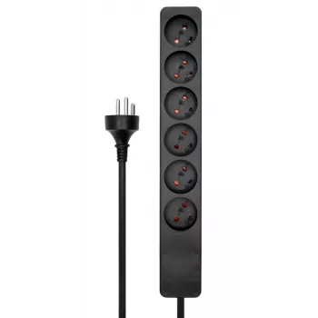 Microconnect MC-GRU0610DKB toitejuhe 10 m 6 vahelduvvoolu pistikupesa Siseruumides Must
