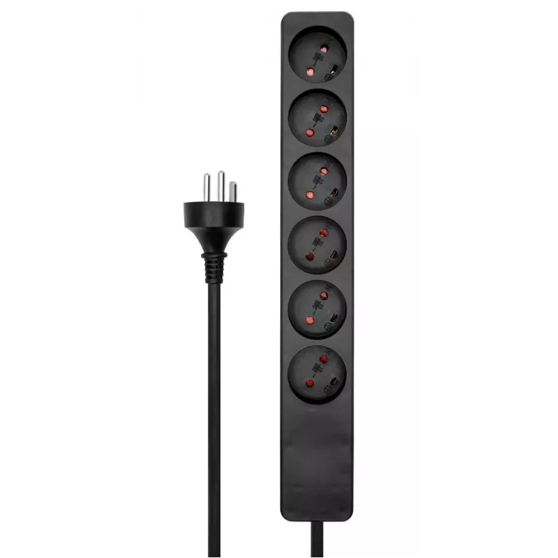 Microconnect MC-GRU0610DKB toitejuhe 10 m 6 vahelduvvoolu pistikupesa Siseruumides Must