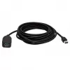 Manhattan USB-A USB-A pikenduskaabel, 5 m, isane emasele, aktiivne, 5 Gbps (USB 3.2 Gen1 ehk USB 3.0), sisseehitatud repiiter, SuperSpeed USB, must, kolmeaastane garantii, samaväärne tootega USB2AAEXT5M.