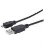 Manhattan USB-A to Micro-USB kaabel, 1,8 m, isane-isane, must, 480 Mbit/s (USB 2.0), Hi-Speed USB, eluaegne garantii, samaväärne tootega UUSBHAUB6.