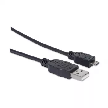 Manhattan USB-A to Micro-USB kaabel, 1,8 m, isane-isane, must, 480 Mbit/s (USB 2.0), Hi-Speed USB, eluaegne garantii, samaväärne tootega UUSBHAUB6.