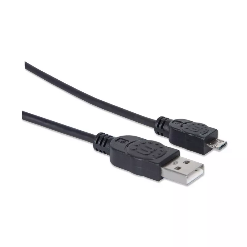 Manhattan USB-A to Micro-USB kaabel, 1,8 m, isane-isane, must, 480 Mbit/s (USB 2.0), Hi-Speed USB, eluaegne garantii, samaväärne tootega UUSBHAUB6.
