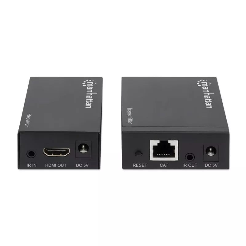 Manhattan HDMI 1080p üle Etherneti pikenduskomplekt, kuni 50 m ühe Cat6 kaabliga, Tx ja Rx moodulid, IR tugi, kolmeaastane garantii