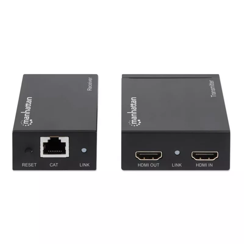 Manhattan HDMI 1080p üle Etherneti pikenduskomplekt, kuni 50 m ühe Cat6 kaabliga, Tx ja Rx moodulid, IR tugi, kolmeaastane garantii