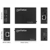 Manhattan HDMI 1080p üle Etherneti pikenduskomplekt, kuni 50 m ühe Cat6 kaabliga, Tx ja Rx moodulid, IR tugi, kolmeaastane garantii