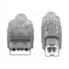 USB-A to USB-B kaabel Manhattan 345408 5 m isane-isane hõbedane