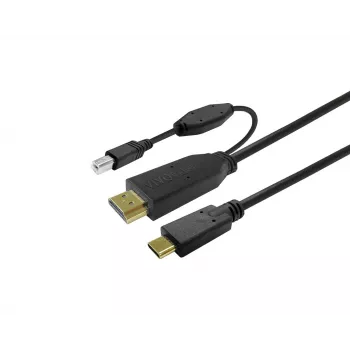 Vivolink PROUSBCHDMIUSBB5 USB-kaabel USB 3.2 Gen 1 (3.1 Gen 1) 5 m USB C Must