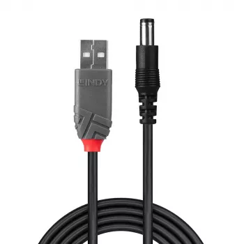 Adapterkaabel USB A-pistik – DC 5.5/2.1 mm isane Lindy 70268