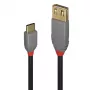 Lindy 0,15 m USB 2.0 Type C to A adapterkaabel, Anthra Line, 0,15 m, USB A, USB C, USB 2.0, 0,48 Gbit/s, must, hall