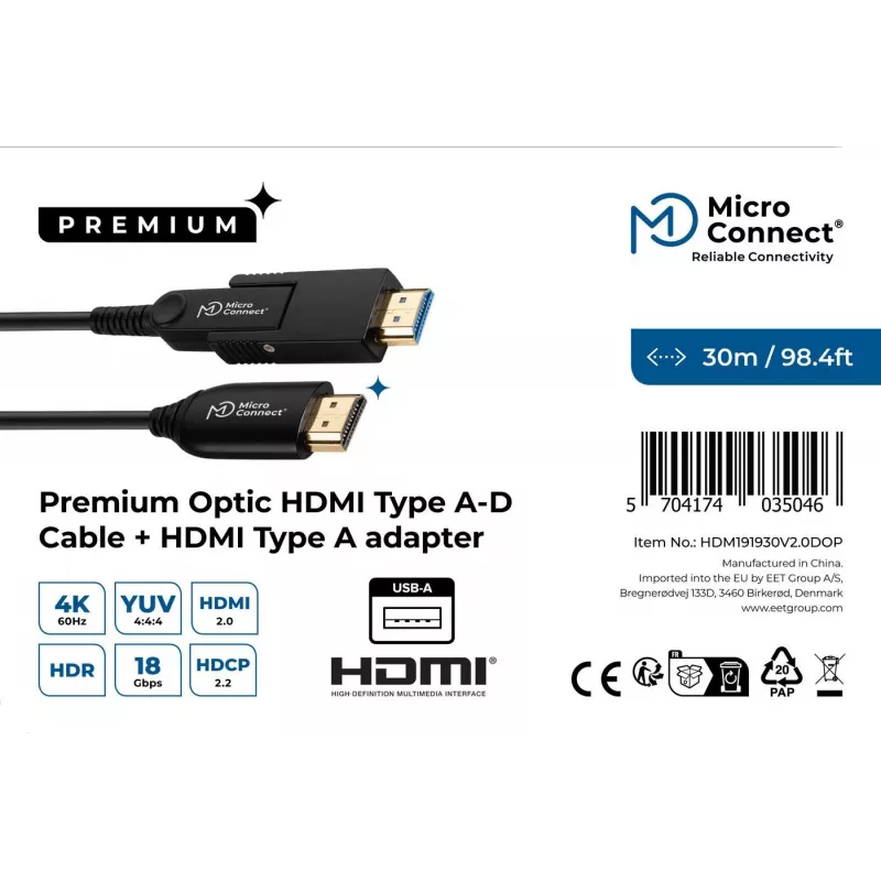 HDMI-kaabel MicroConnect HDM191930V2.0DOP 30 m