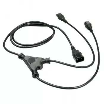 Lindy 2m IEC jaoturikaabel IEC C14 kuni 2 x IEC C13