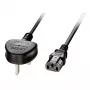 Lindy 5m UK 3 Pin Plug to IEC C13 toitejuhe, Must, 5 m, C13 ühenduspesa