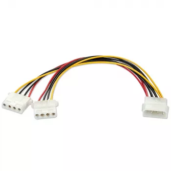 Lindy 0,25 m toiteadapter, LP4 toite isane kahele LP4 toite emasele