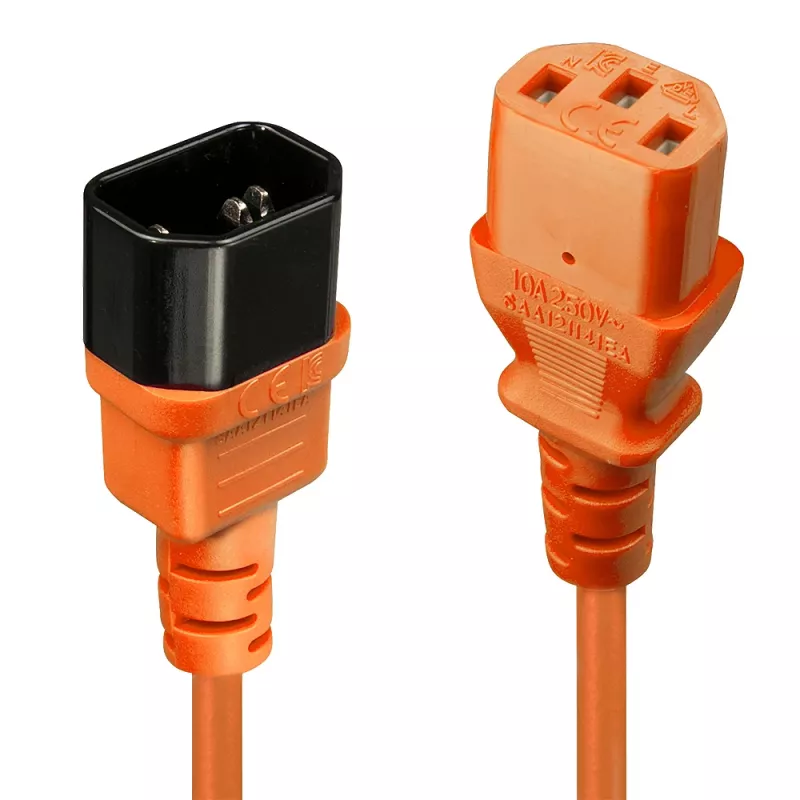 Lindyle 0,5 m IEC pikenduskaabel, oranž