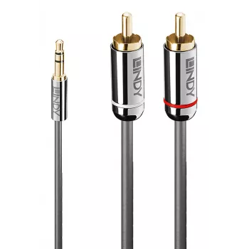 Lindy 1m 3,5 mm pesa → RCA (phono) helikaabel, Cromo Line