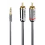 Lindy 1m 3,5 mm pesa → RCA (phono) helikaabel, Cromo Line