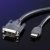 DVI-kaabel ROLINE DVI (18+1) M - HDMI M 2 m