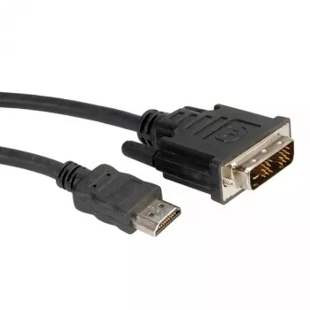 DVI-kaabel ROLINE DVI (18+1) M - HDMI M 2 m