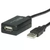 USB 2.0 pikenduskaabel VALUE 12 m repiiteriga