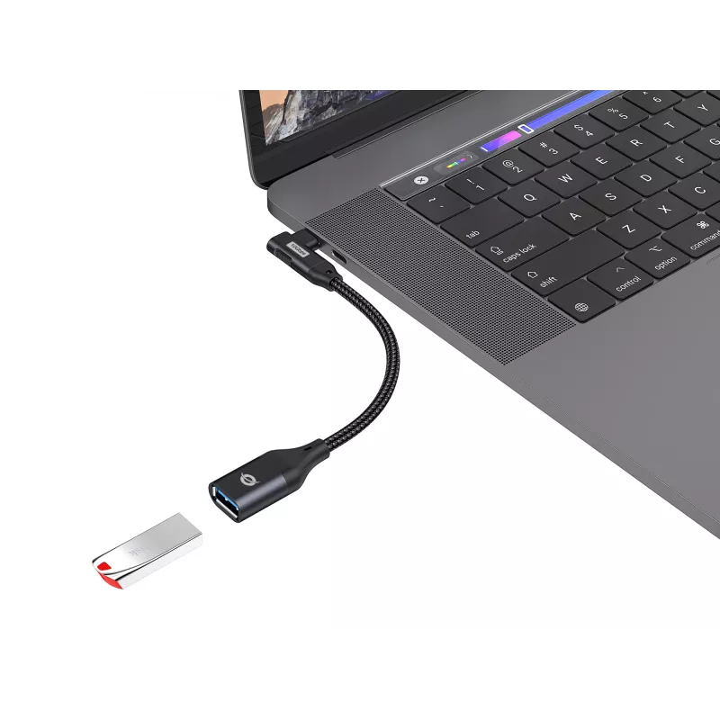 Conceptronic ABBY19B USB 3.2 Gen 2 90° nurga all USB-A OTG-adapter