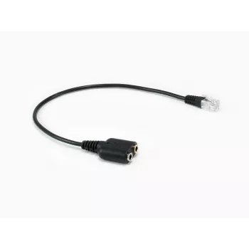 Equip RJ9–3,5 mm peakomplekti heliadapter, must, 0,25 m