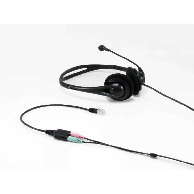 Equip RJ9–3,5 mm peakomplekti heliadapter, must, 0,25 m
